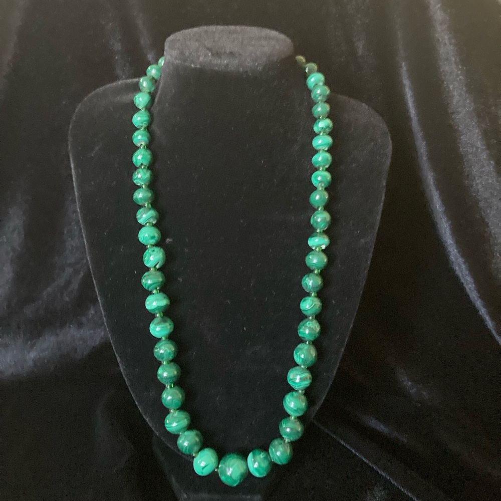 Malachite Bead Necklace